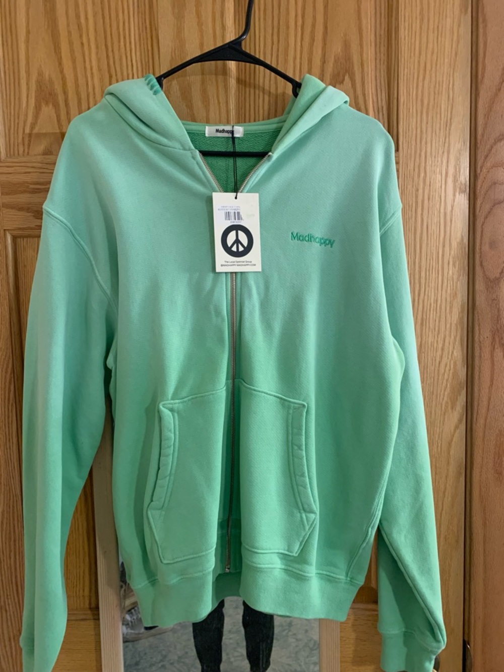 Madhappy Mint Green Full-Zip Hoodie